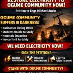 Urgent Appeal for Restoration of Electricity in Ogume Community