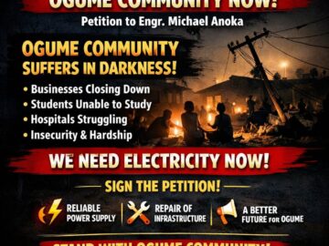 Urgent Appeal for Restoration of Electricity in Ogume Community